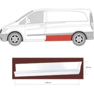 Панель боковая задняя левая Mercedes Vito W639 (короткая база) KLOKKERHOLM