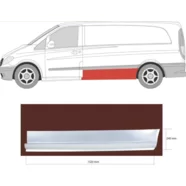 Панель боковая задняя левая Mercedes Vito W639 (длинная база) KLOKKERHOLM