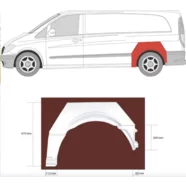 Арка задняя левая Mercedes Vito W639 (KLOKKERHOLM)