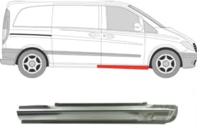 Порог правый (под переднюю дверь) Mercedes Vito W639 (Polcar)