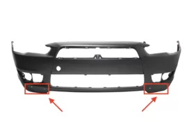 Бампер передний Mitsubishi Lancer X (с отверстиями под спойлер)