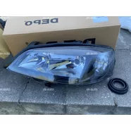 Фара передняя левая Opel Astra G (чёрный корпус)