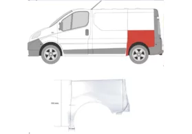 Арка задняя левая Renault Trafic II (короткая база) KLOKKERHOLM