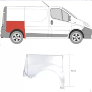 Арка задняя правая Renault Trafic II (короткая база) KLOKKERHOLM
