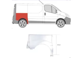 Арка задняя правая Renault Trafic II (короткая база) KLOKKERHOLM