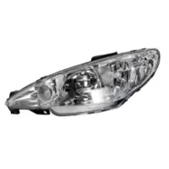 Фара передняя левая Peugeot 206 дорестайлинг (двухламповая)