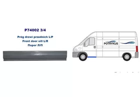 Порог левый под переднюю дверь Peugeot Boxer I POTRYKUS