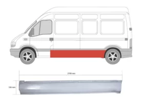 Панель кузова левая Renault Master II (длинная база)