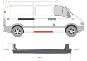Порог правый (под сдвижную дверь) Renault Master II KLOKKERHOLM