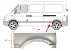 Арка задняя левая Renault Master II Polcar (H35, L101)