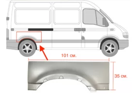Арка задняя правая Renault Master II Polcar (H35, L101)