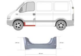Порог левый (под переднюю дверь) Renault Master II