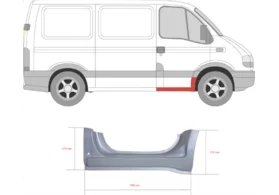 Порог правый (под переднюю дверь) Renault Master II