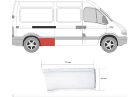 Панель кузова правая Renault Master II (средняя база)