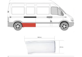 Панель кузова правая Renault Master II (длинная база)