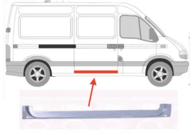 Ремкомплект двери сдвижной правой (внутренняя часть 12 см.) Renault Master II KLOKKERHOLM