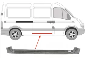 Ремкомплект двери сдвижной правой (внутренняя часть 12 см.) Renault Master II Polcar