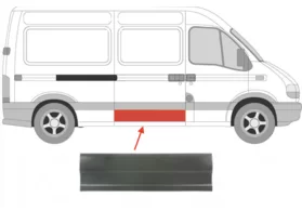 Ремкомплект двери сдвижной правой (наружная часть 25 см.) Renault Master II Polcar