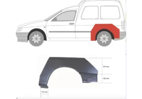 Арка задняя левая Volkswagen Caddy II 