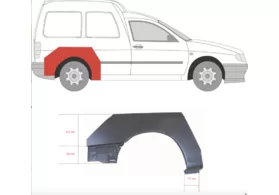 Арка задняя правая Volkswagen Caddy II 