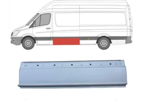 Панель кузова левая (за водительской дверью с отверстиями) Volkswagen Crafter I L2-L4 Polcar