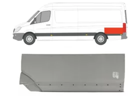 Ремкомплект крыла заднего левого задняя верхняя часть (L3) Volkswagen Crafter I Polcar