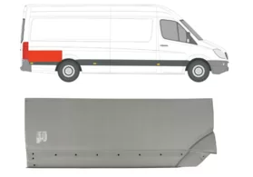 Ремкомплект крыла заднего правого задняя верхняя часть (L3) Volkswagen Crafter I Polcar