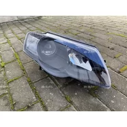 Фара передняя правая Volkswagen Passat B6 (линзованная, чёрная)