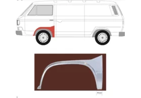 Арка передняя левая Volkswagen Transporter T3