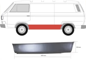 Панель кузова боковая левая Volkswagen Transporter T3