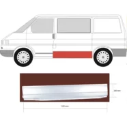 Порог левый за водительской дверью Volkswagen Transporter T4 (24 см.) KLOKKERHOLM