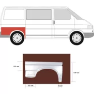 Ремкомплект крыла заднего правого Volkswagen Transporter T4 (короткая база) KLOKKERHOLM