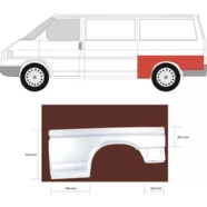 Ремкомплект крыла заднего левого Volkswagen Transporter T4 (длинная база) KLOKKERHOLM