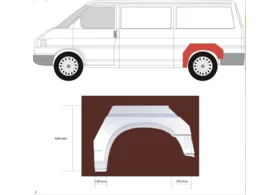Арка задняя левая Volkswagen Transporter T4 (длинная база) KLOKKERHOLM