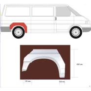Арка задняя правая Volkswagen Transporter T4 (длинная база) KLOKKERHOLM