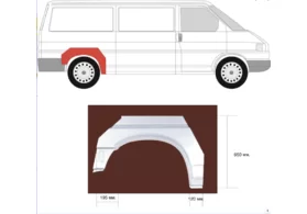 Арка задняя правая Volkswagen Transporter T4 (длинная база) KLOKKERHOLM