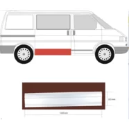 Ремкомплект сдвижной правой двери Volkswagen Transporter T4 (наружная часть) 24 см. KLOKKERHOLM