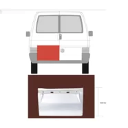 Ремкомплект двери задней левой Volkswagen Transporter T4 (43 см.)