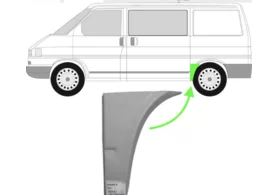 Ремкомплект крыла заднего левого Volkswagen Transporter T4 (короткая база) нижняя часть Polcar