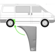 Ремкомплект крыла заднего правого Volkswagen Transporter T4 (короткая база) нижняя часть Polcar