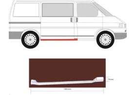 Порог правый Volkswagen Transporter T4 (под сдвижную дверь дверь) KLOKKERHOLM