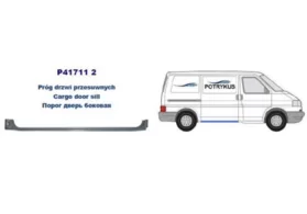 Порог правый Volkswagen Transporter T4 (под сдвижную дверь дверь) POTRYKUS