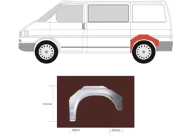 Арка задняя левая Volkswagen Transporter T4 (короткая база) KLOKKERHOLM