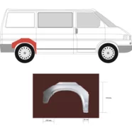 Арка задняя правая Volkswagen Transporter T4 (короткая база) KLOKKERHOLM