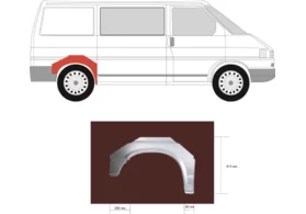 Арка задняя правая Volkswagen Transporter T4 (короткая база) KLOKKERHOLM