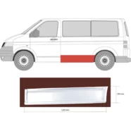 Порог левый Volkswagen Transporter T5 (короткая база) KLOKKERHOLM