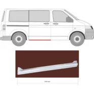 Порог правый под сдвижную дверь Volkswagen Transporter T5