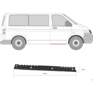 Порог правый под переднюю дверь Volkswagen Transporter T5 (внутренняя часть)