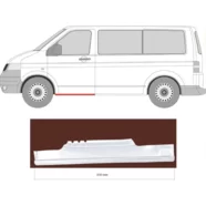 Порог левый под переднюю дверь Volkswagen Transporter T5 (наружная часть)