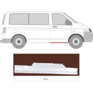 Порог правый под переднюю дверь Volkswagen Transporter T5 (наружная часть)
